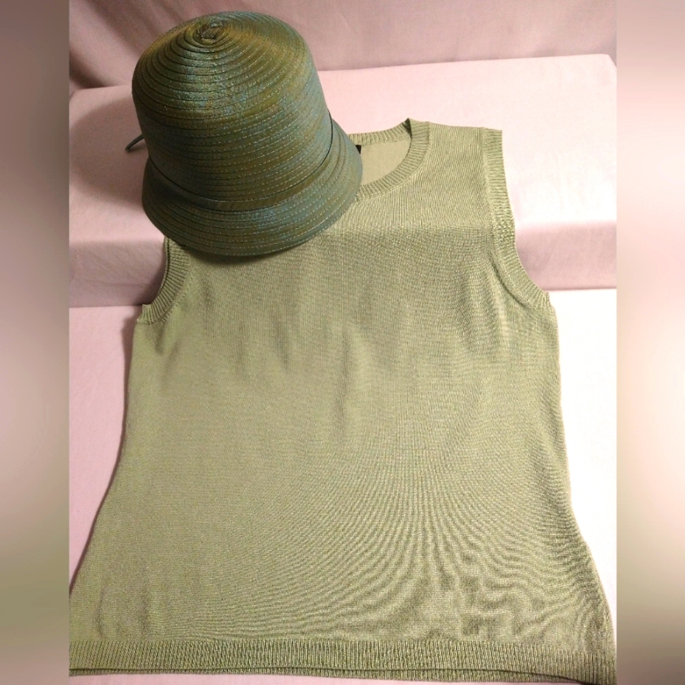 AUGUST SILK BLEND SHELL(XL) & MS. BIERNER CLOCHE HAT SET